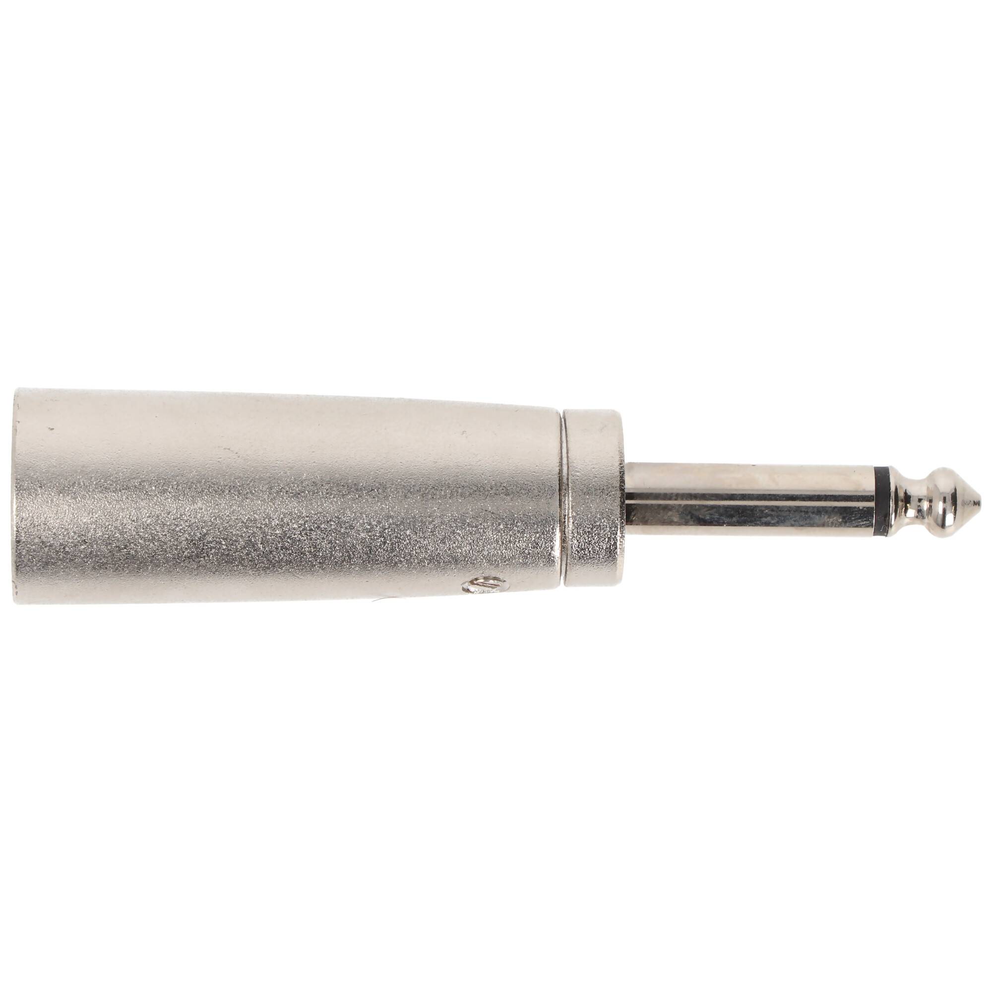 Goobay XLR-Adapter, AUX-Klinke 6,35 mm, Mono-Stecker zu XLR-Stecker - 1x XLR-Stecker (3-polig) > 1x 6,35-mm-Klinkensteck