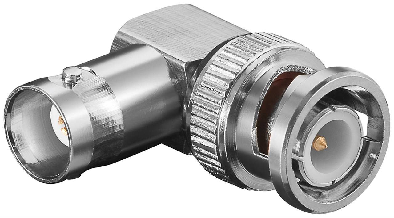 Goobay BNC-Winkelstecker > Kupplung - mit vergoldeten Kontakten