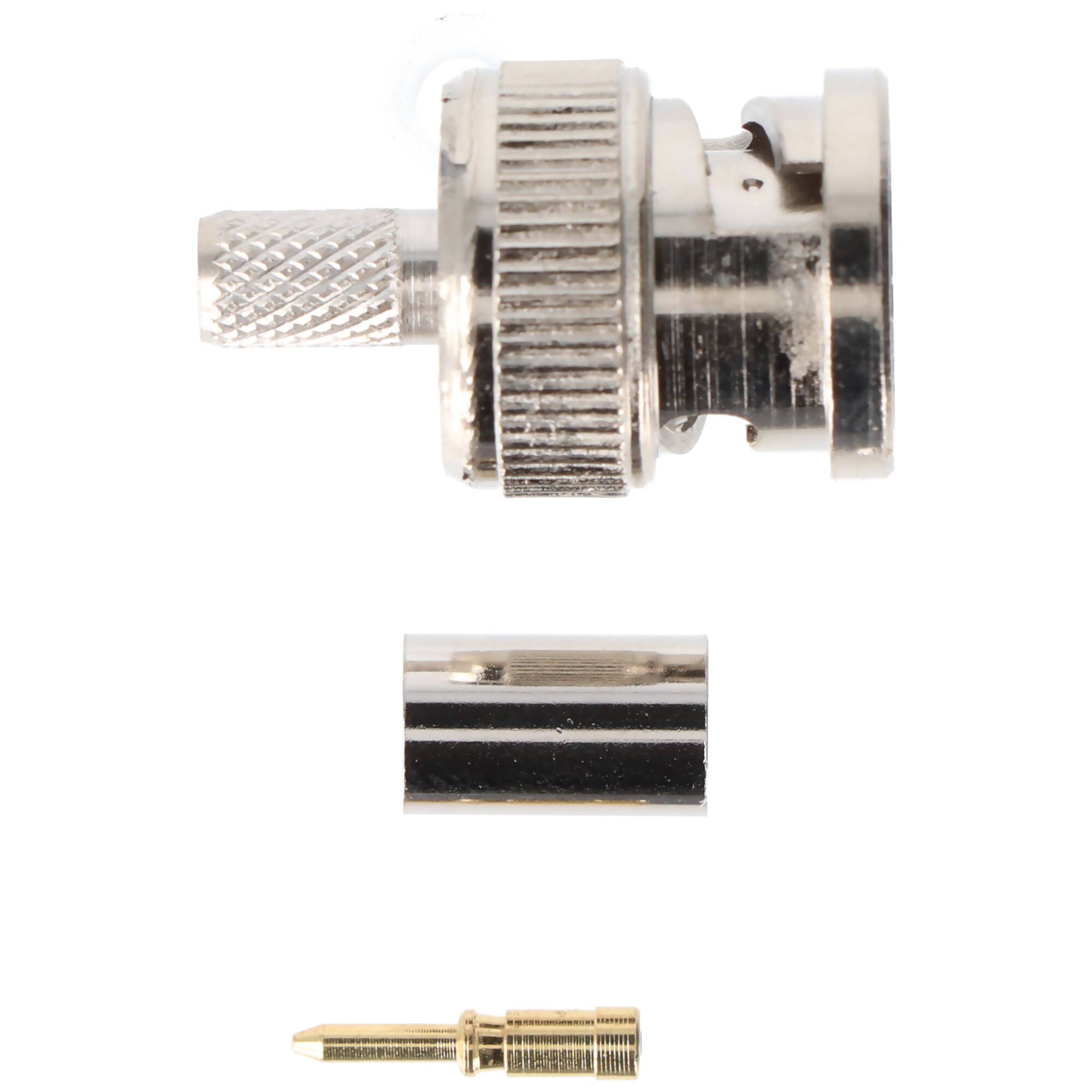 Goobay BNC-Crimpstecker - für RG58-/U-Kabel, mit vergoldetem Pin