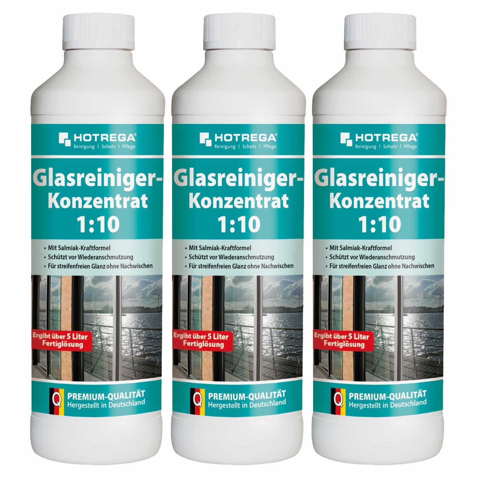 HOTREGA Glasreiniger Konzentrat 500 ml Sets - Menge:3