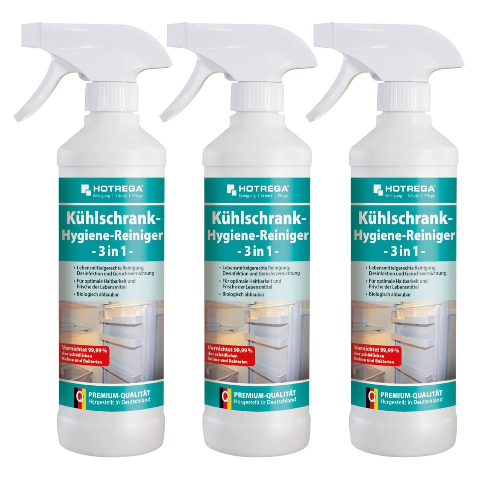 HOTREGA Kühlschrank Hygiene Reiniger 3in1 Sets - Menge:3