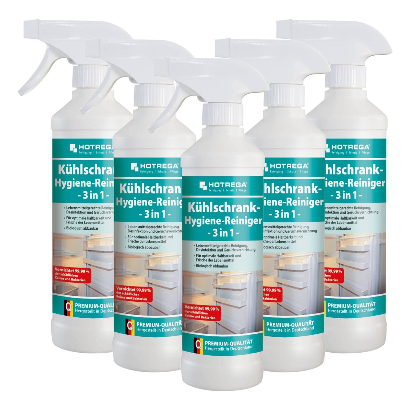 HOTREGA Kühlschrank Hygiene Reiniger 3in1 Sets - Menge:5