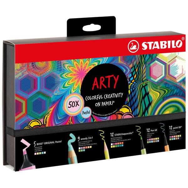 ARTY Mixed Pastel Set 50er - Kartonetui 50 Stück/gemischt ARTY