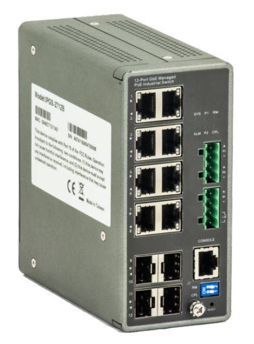 Barox barox RY-LPIGE-804GBTME, Switch für Hutschienenmontage, 10/100/1000MBit, mit Management, statischem Routing und e