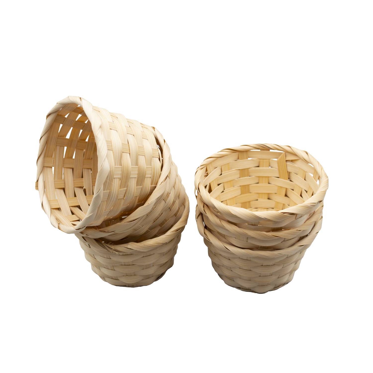 EDUPLAY 200156 Bambus Körbchen 6er Set natur, natur (1 Set)