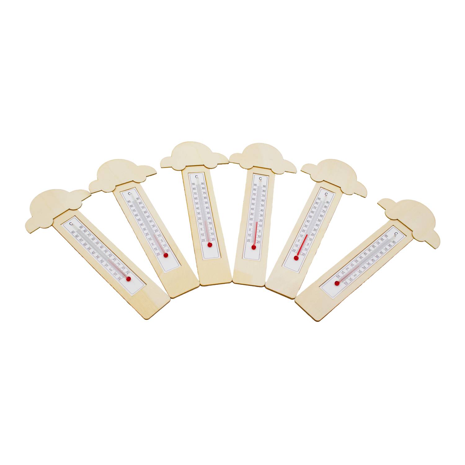 EDUPLAY 210300 Thermometer DIY Autos 6er Set