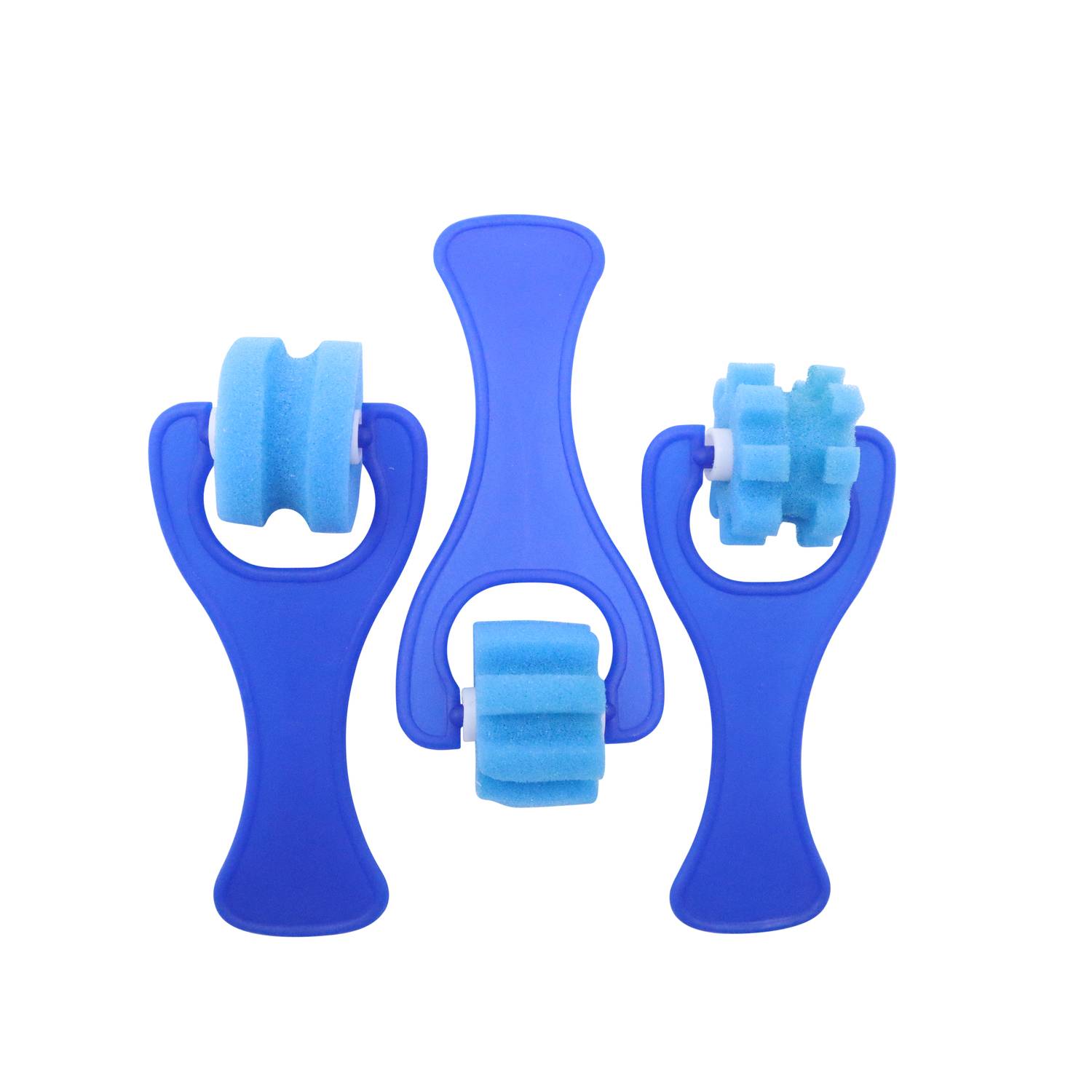 EDUPLAY 370001 Musterroller 2,5 cm 3er Set blau, blau (1 Set)