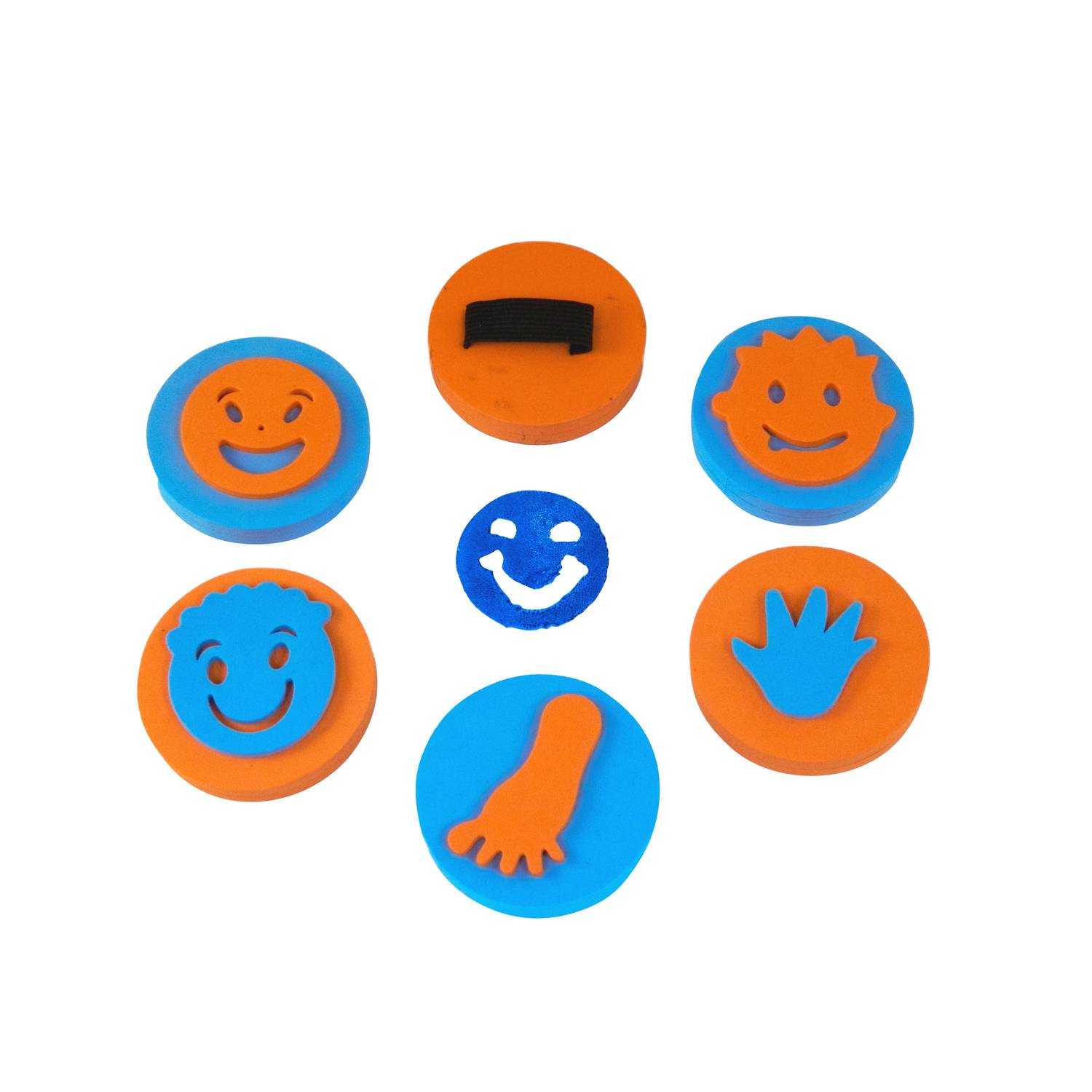 EDUPLAY 370019 Handflächenstempel Fun 6er Set, mehrfarbig