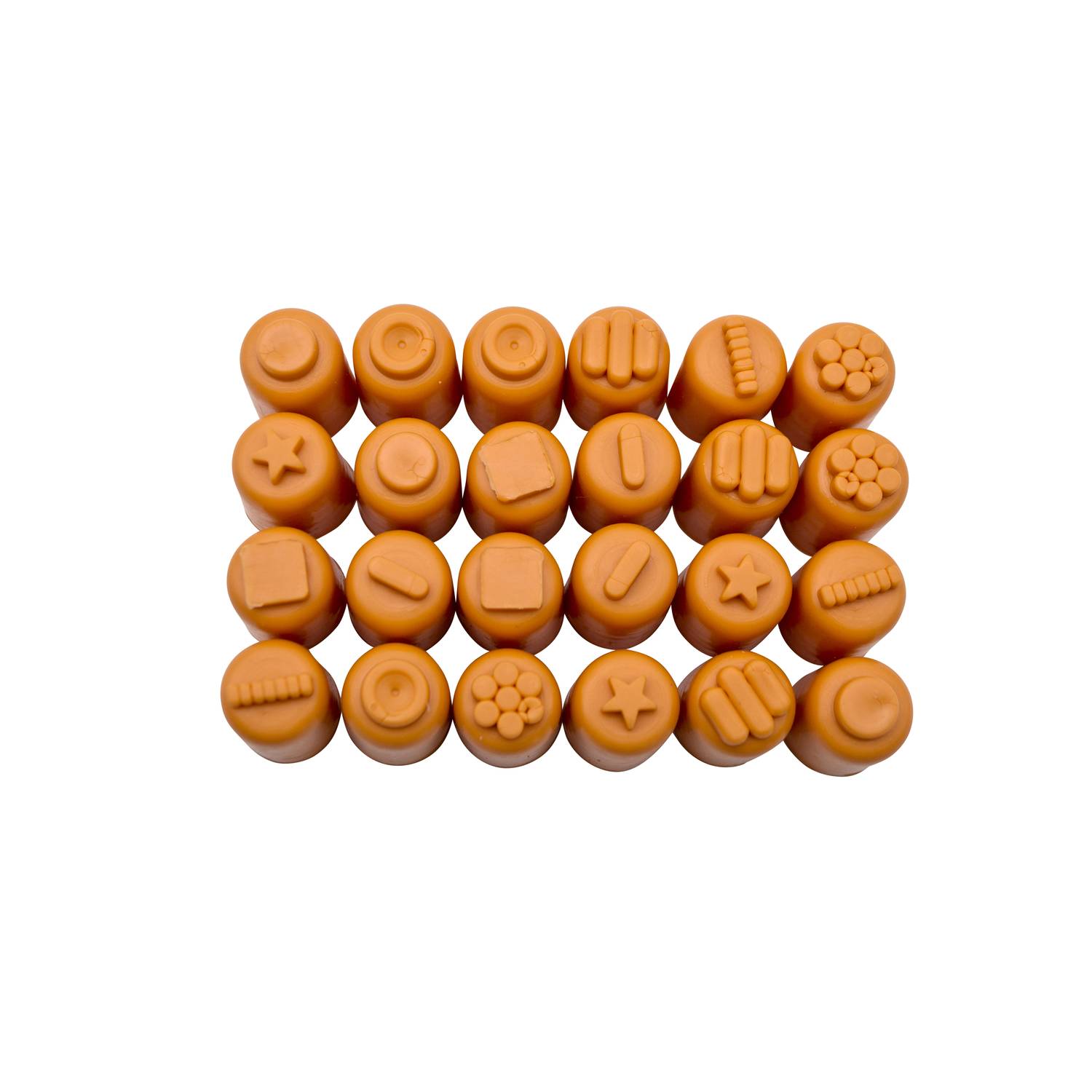 EDUPLAY 370025 Fingerstempel 24er Set, braun