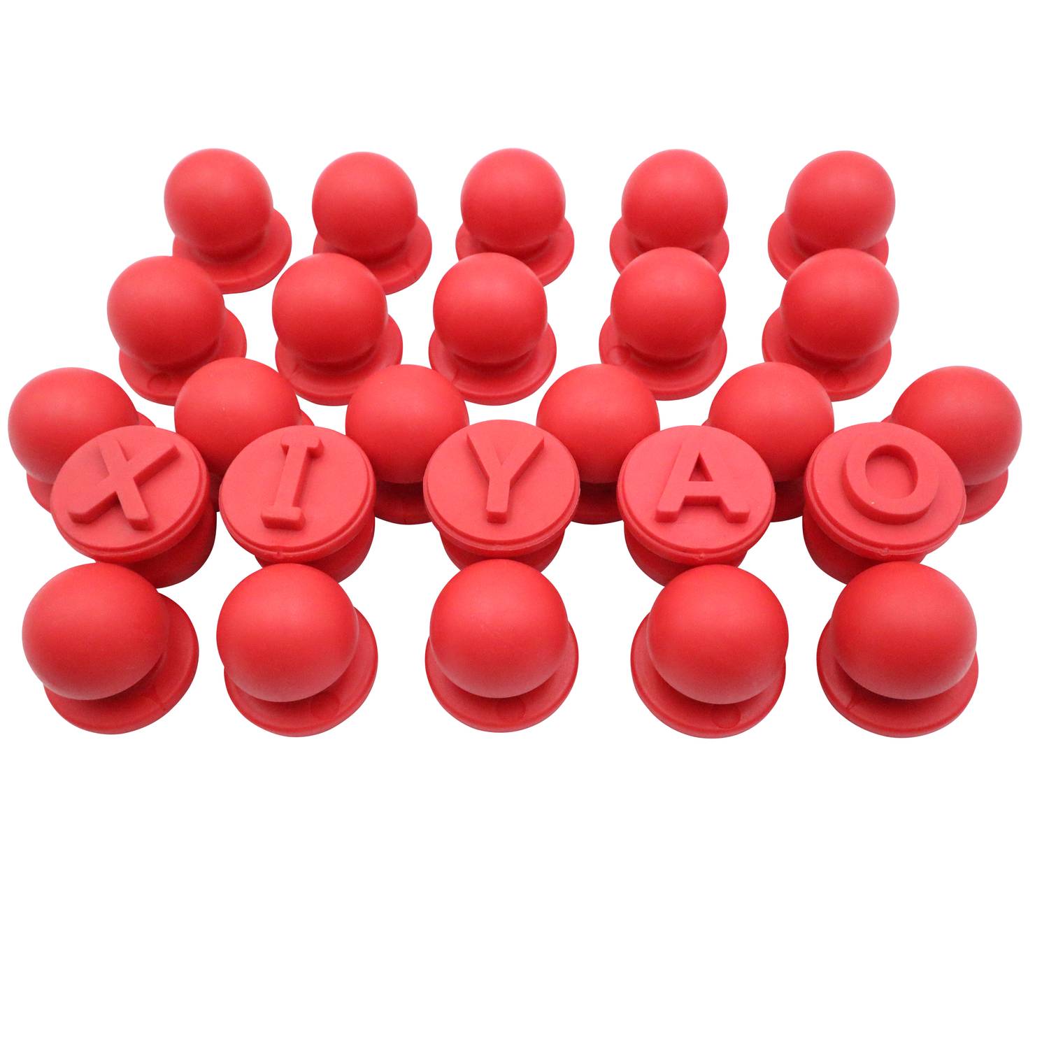 EDUPLAY 370034 Easy Grip Großbuchstabenstempel 26er Set, rot