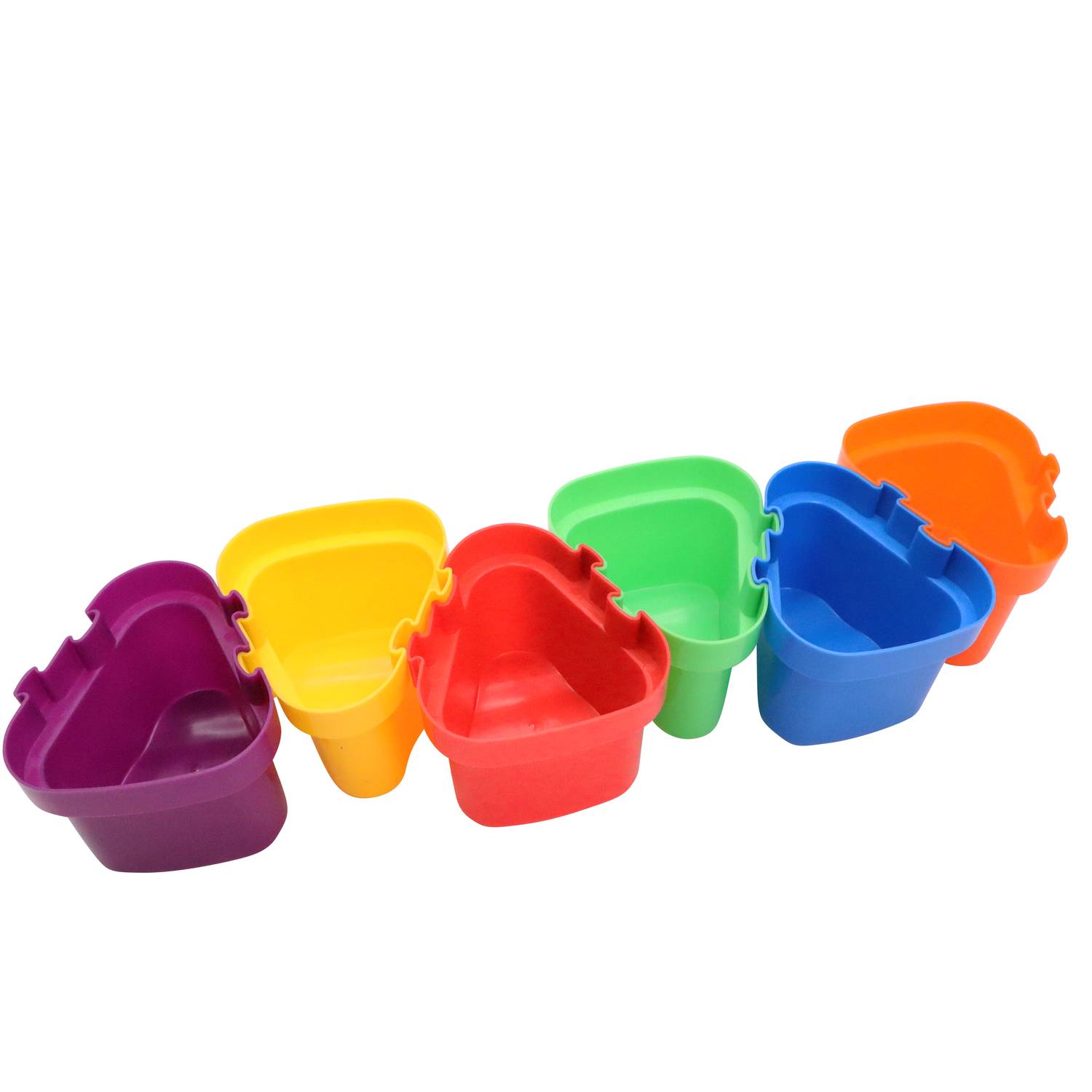 EDUPLAY 370035 Becher zum Zusammenstecken 6er Set