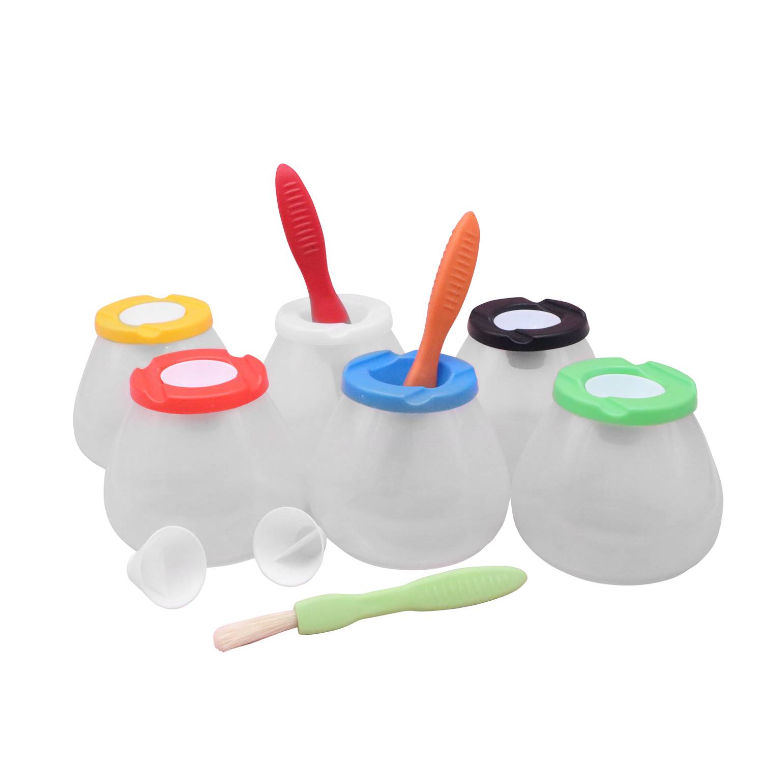 EDUPLAY 370037 Auslaufsichere Becher mit Deckel 6er Set