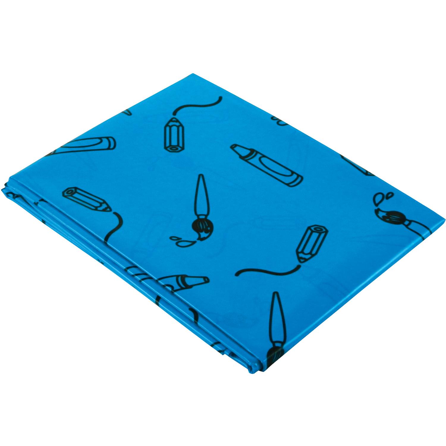 EDUPLAY 370044 Spritzschutzunterlage Stifte blau, blau