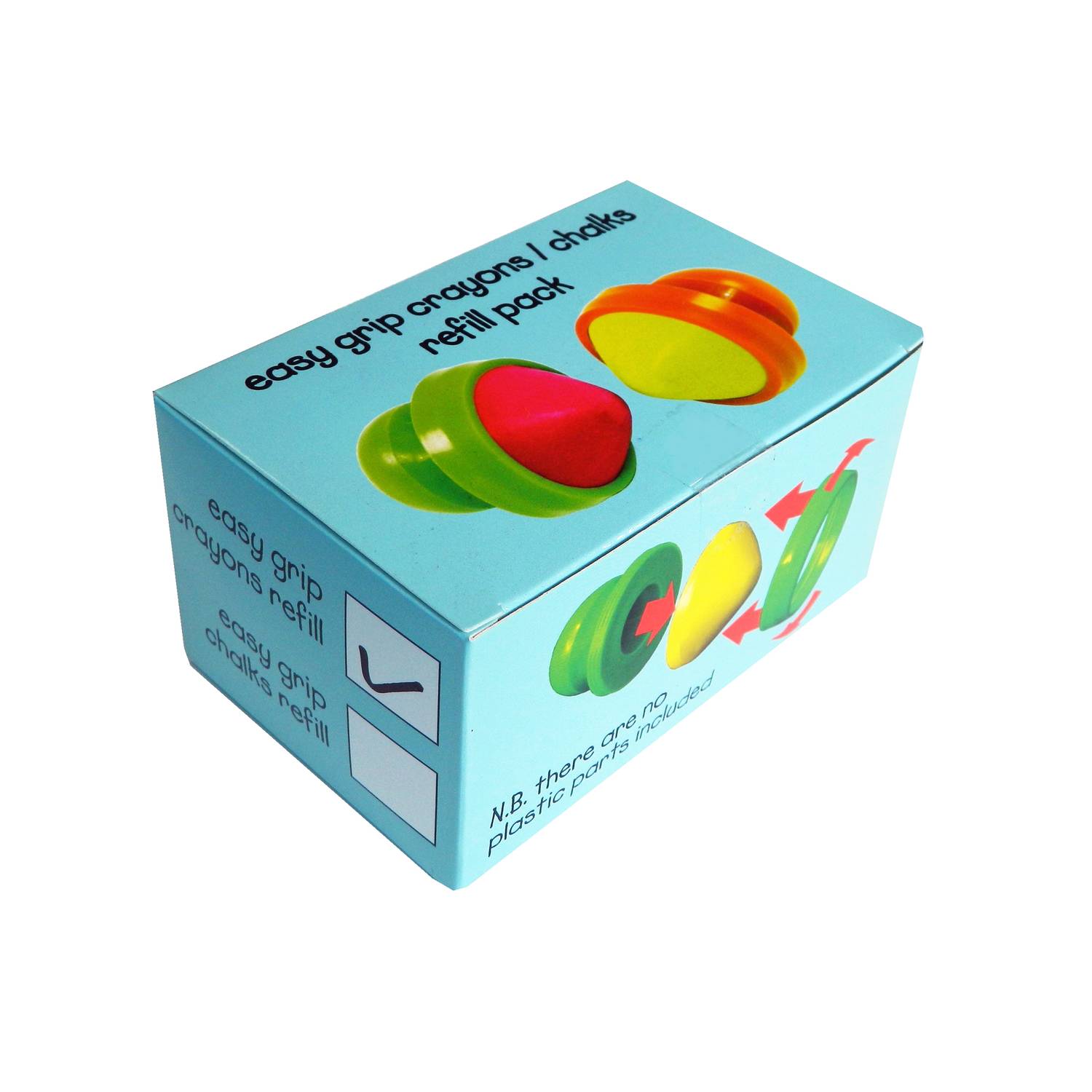 EDUPLAY 370058 Easy Grip Wachsmalkreide zum Auffüllen 6er Set