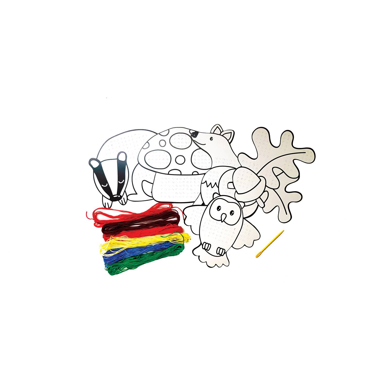 EDUPLAY 370102 Fädelkarten Wald, 5-teilig (1 Set)