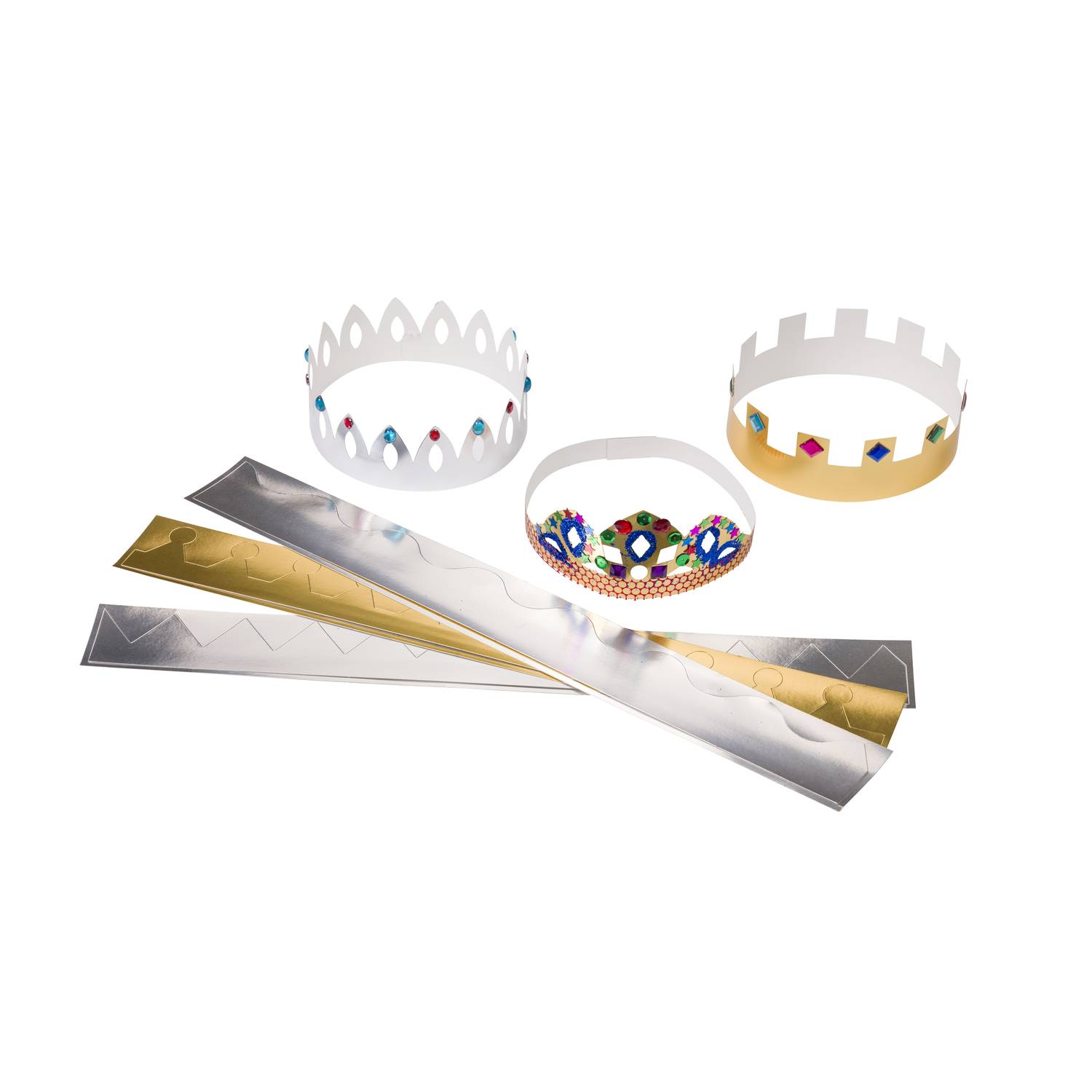 EDUPLAY 370104 Metallic Kronen 12er Set, mehrfarbig