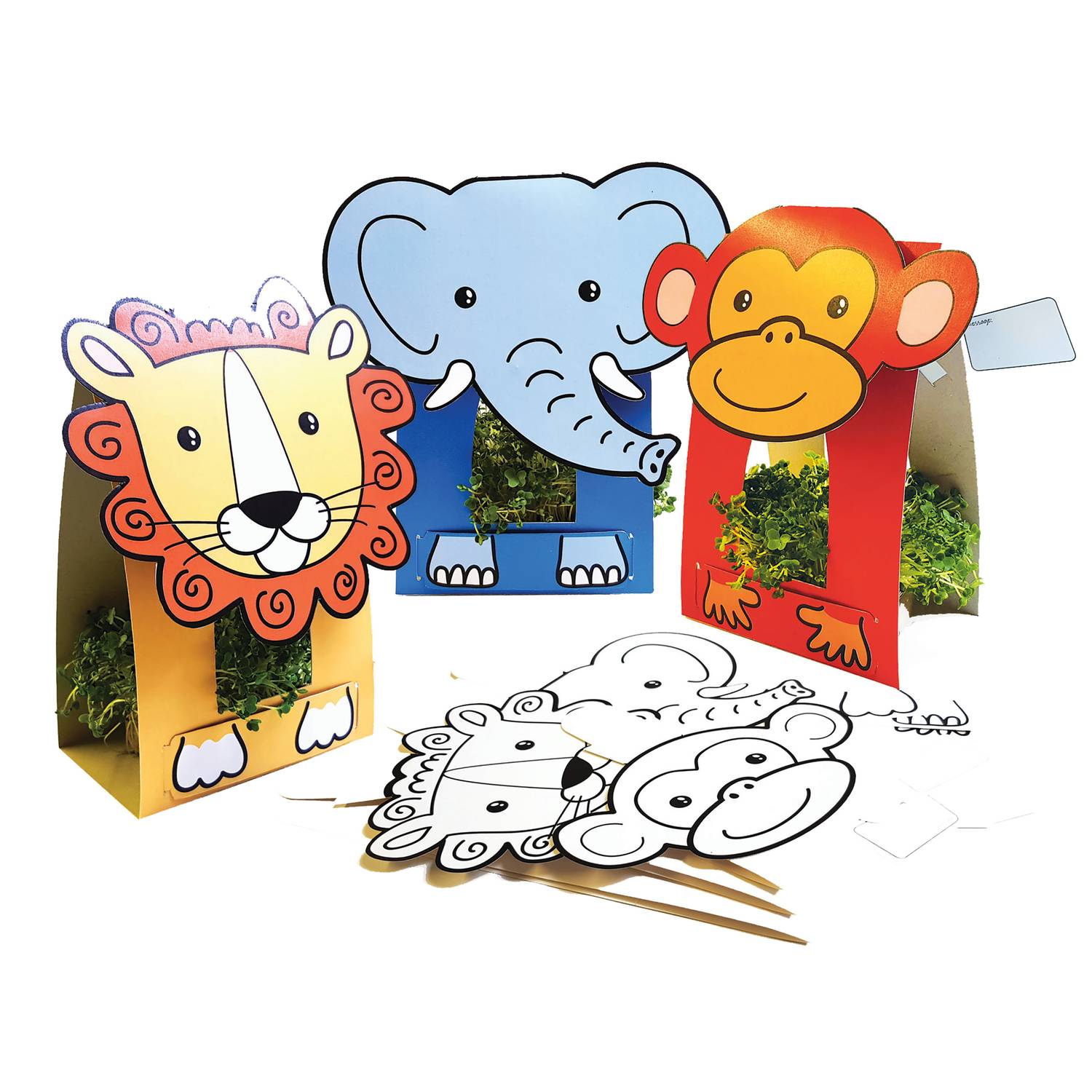 EDUPLAY 370107 Pflanzaufsteller Dschungel 3er Set