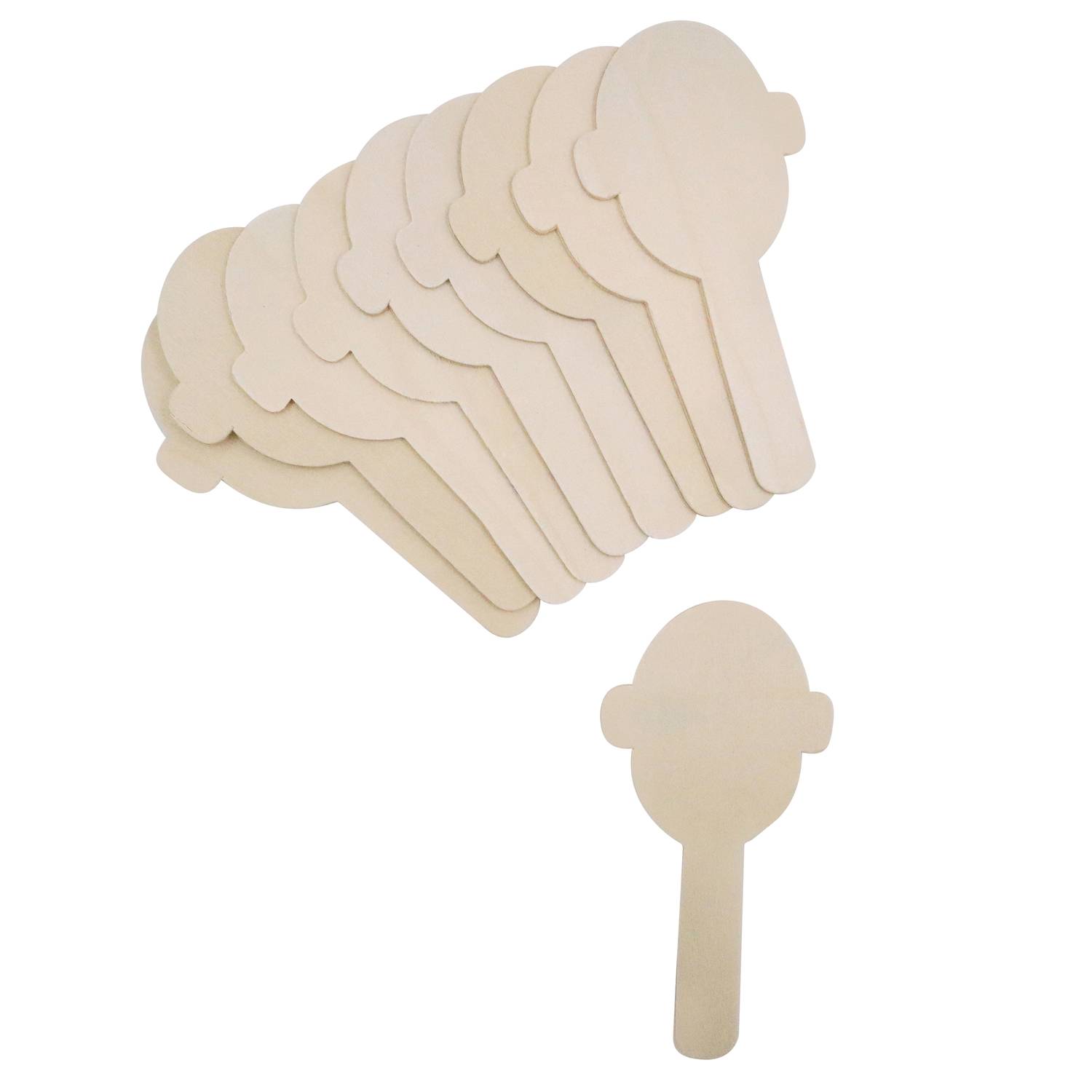 EDUPLAY 370115 Gesichter Holzbastelstäbchen 10er Set