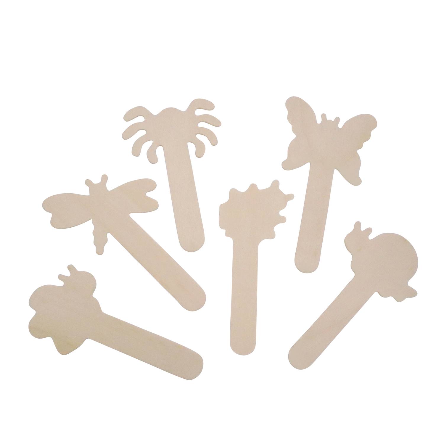 EDUPLAY 370120 Insekten Holzbastelstäbchen 6er Set