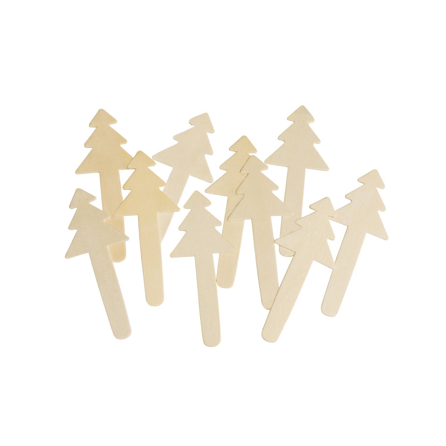 EDUPLAY 370121 Weihnachtsbaum Holzbastelstäbchen 10er Set