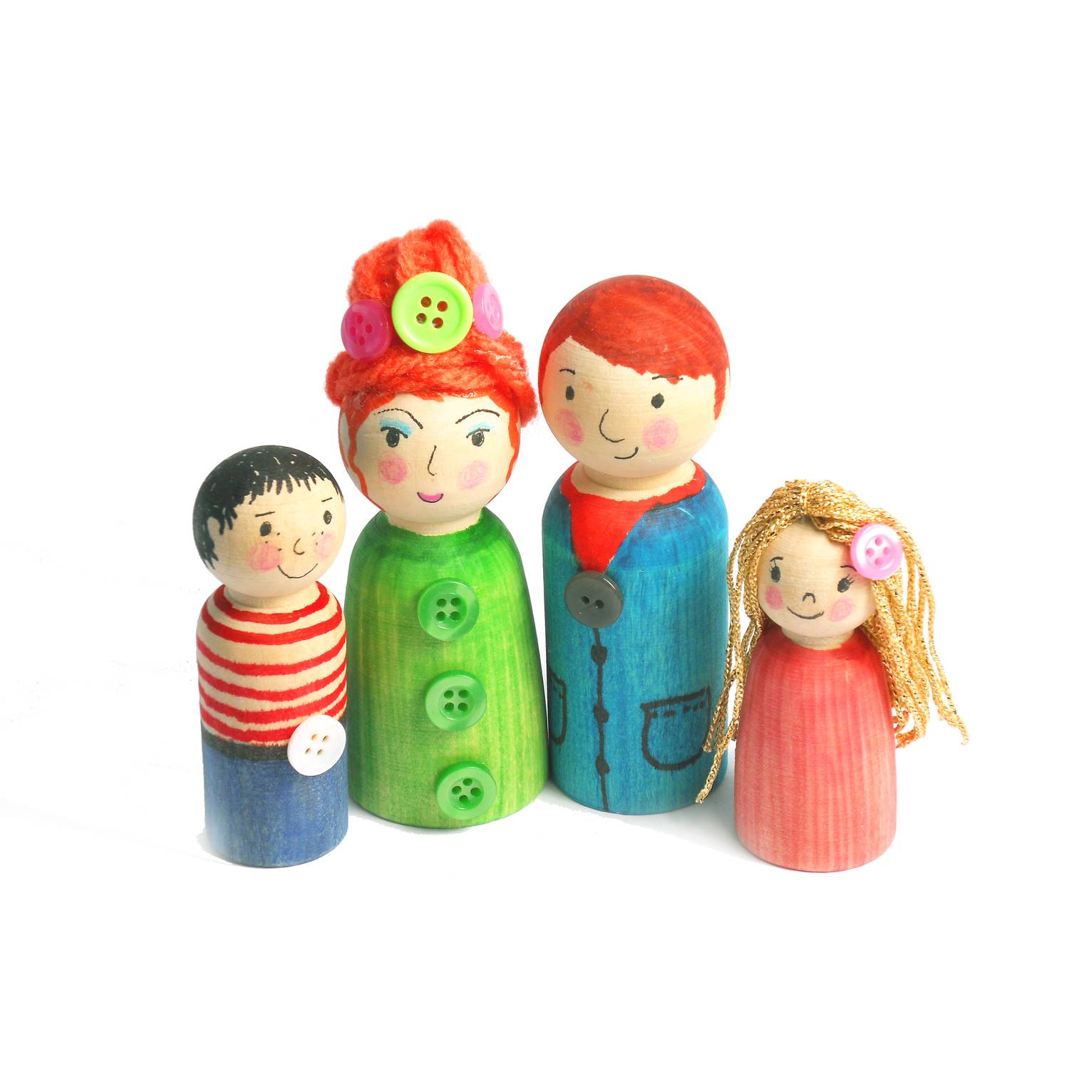 EDUPLAY 370127 Menschenfamilie aus Holz 8er Set