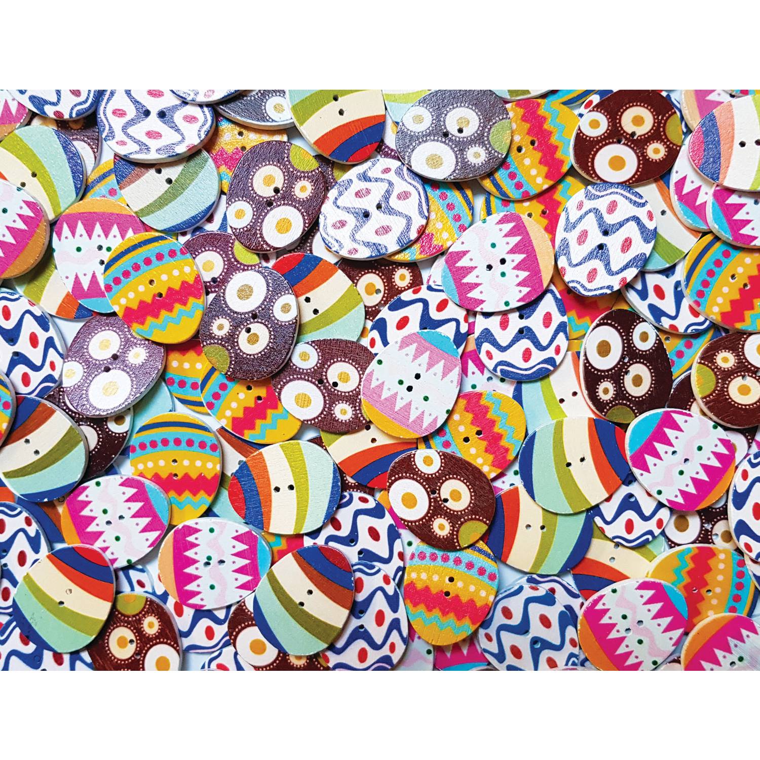 EDUPLAY 370134 Bunte Eierknöpfe 25er Set