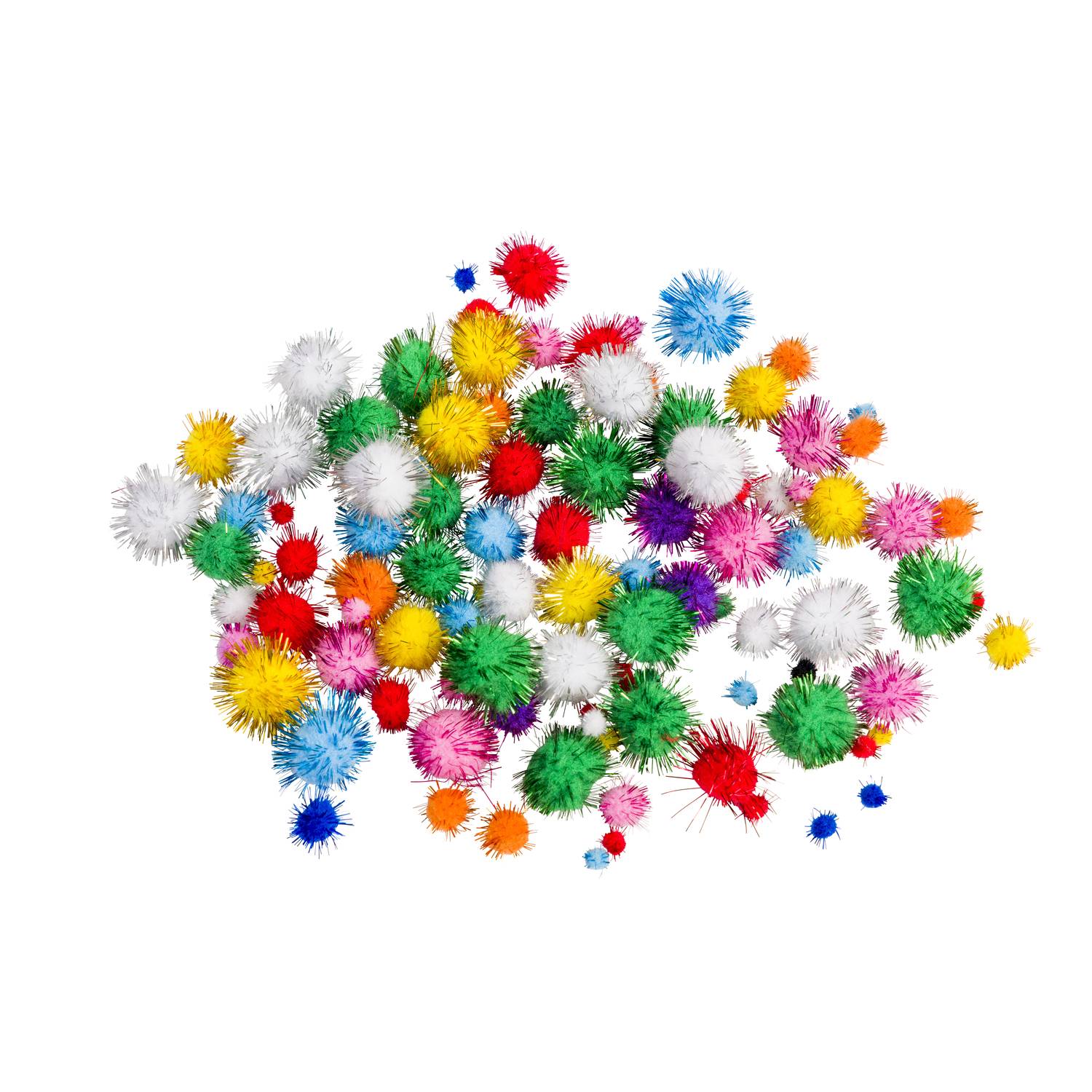 EDUPLAY 370147 Glitter Pom Poms 100er Set