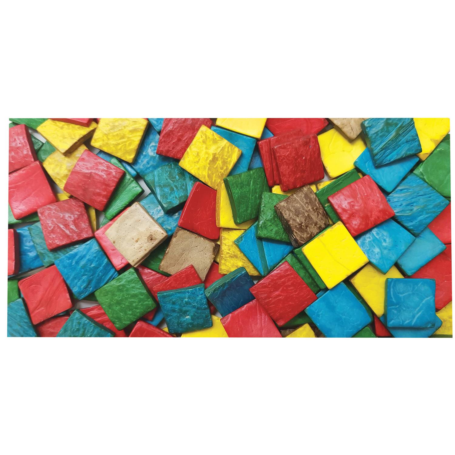 EDUPLAY 370155 Quadrate aus Kokosnussschalen bunt 150g (150 g)
