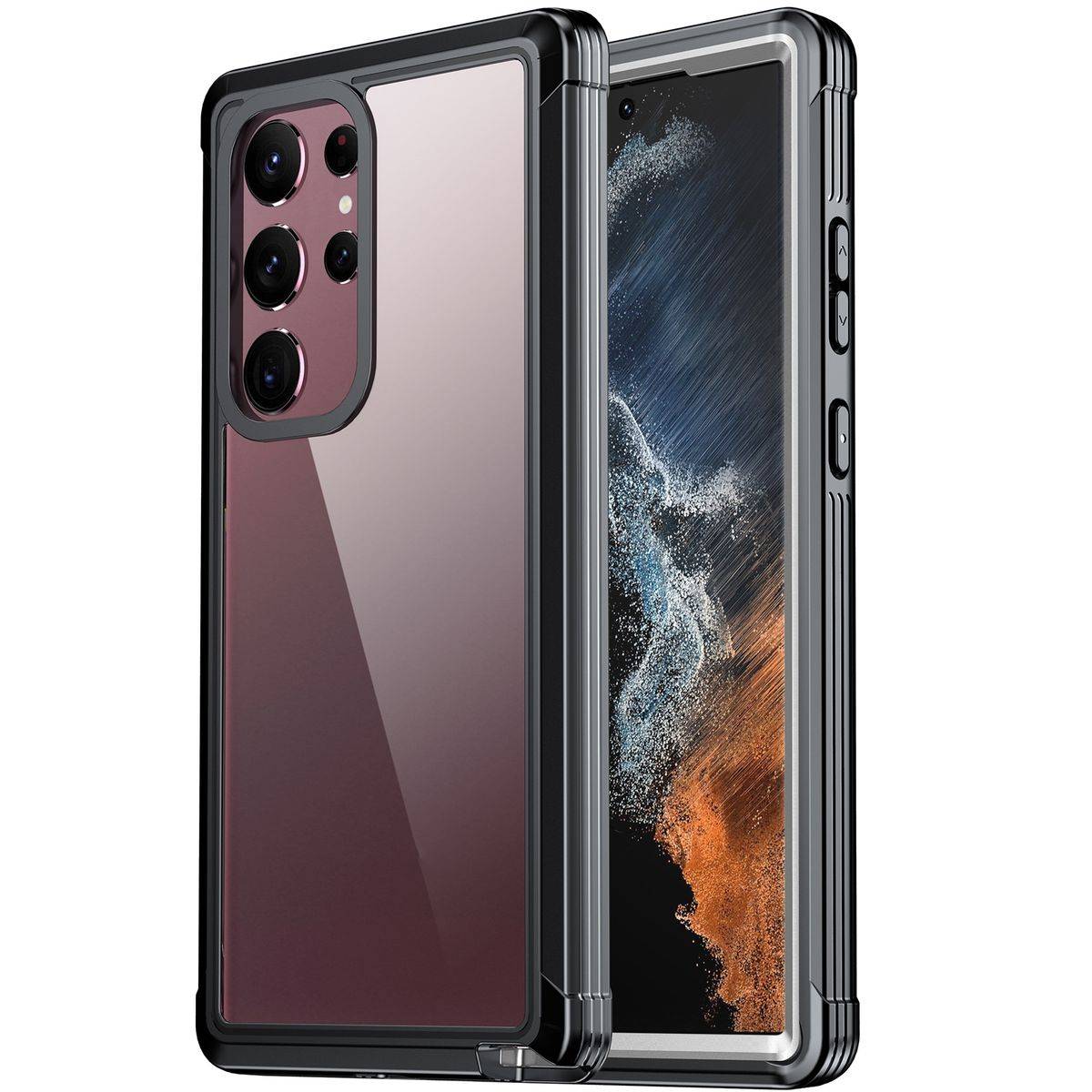 Für Samsung Galaxy S23 Ultra 360 Grad Full Body Schutz Transparent