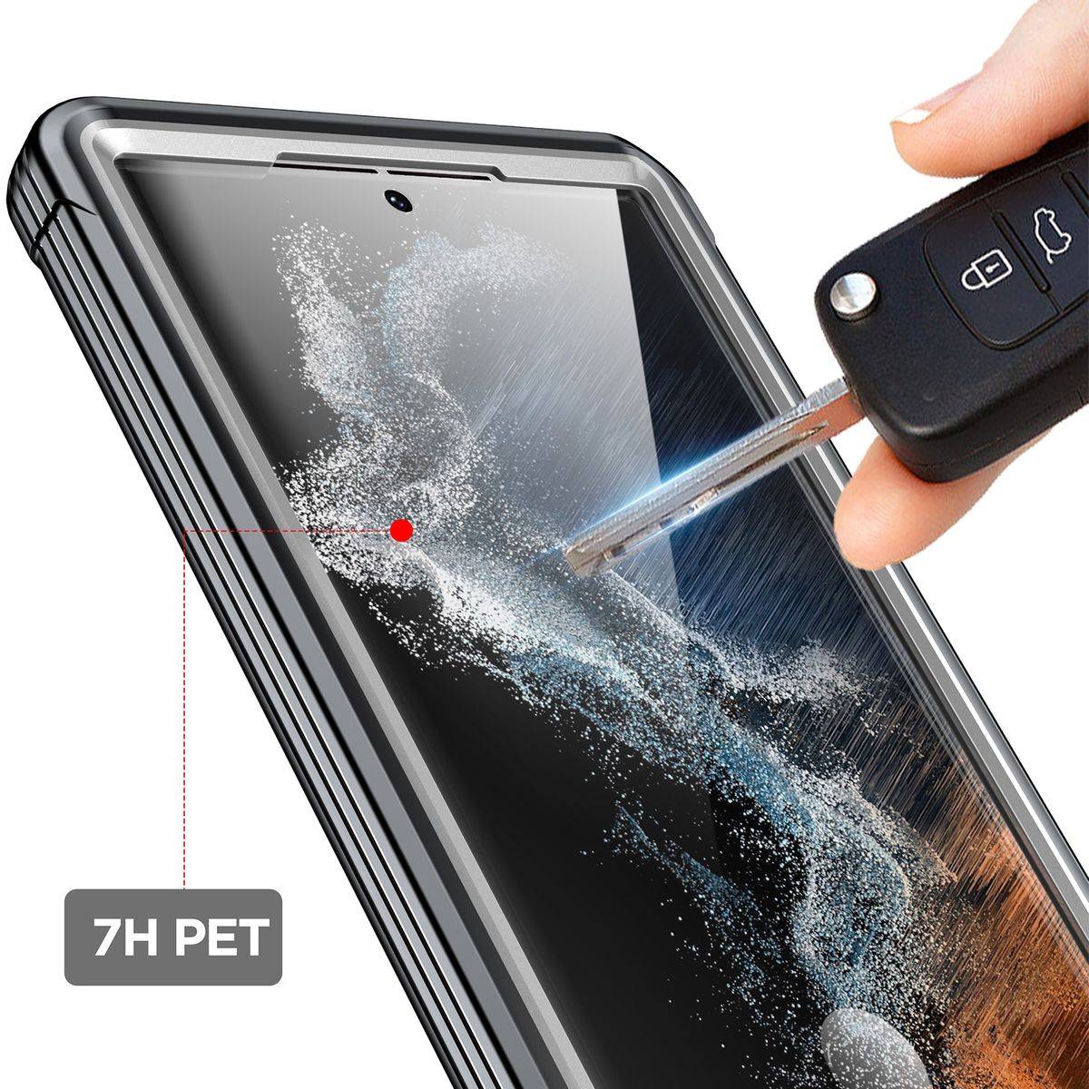 Für Samsung Galaxy S23 Ultra 360 Grad Full Body Schutz Transparent