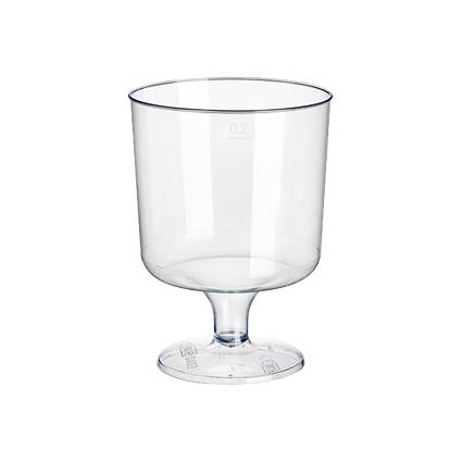 STARPAK Kunststoff-Rotweinglas, 0,2 l, glasklar