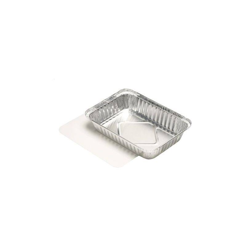 STARPAK Aluminium-Schale eckig, mit Deckel, 800 ml