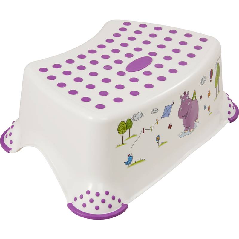 keeeper kids Tritthocker "tomek hippo", weiß mit Aufdruck