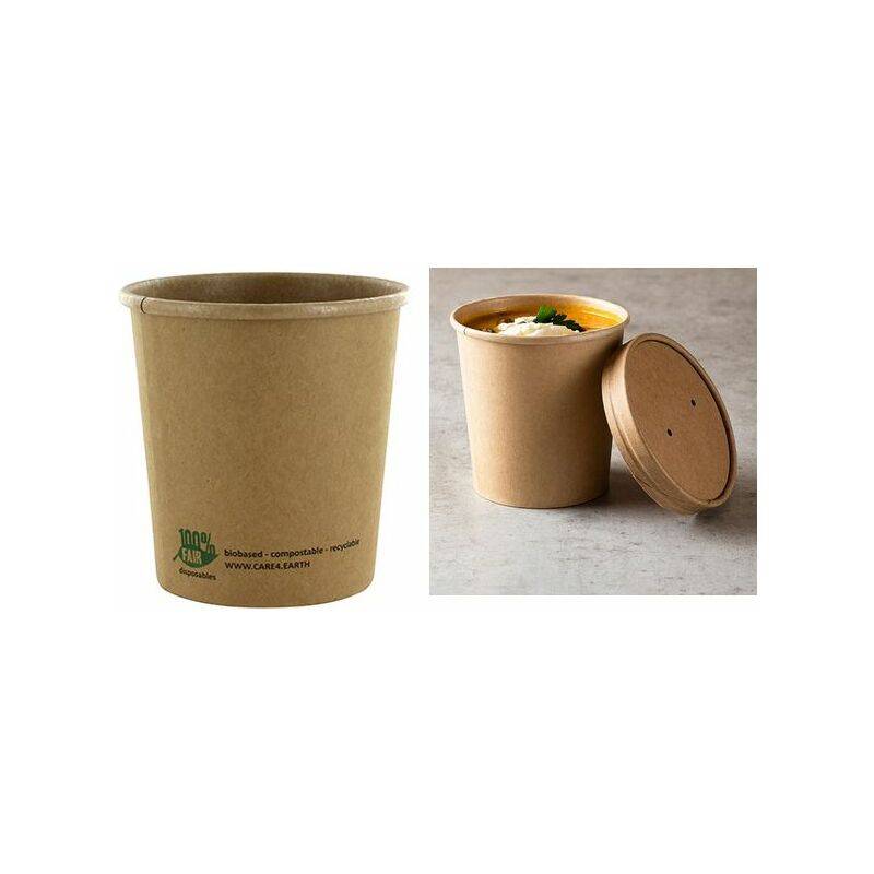 PAPSTAR Suppenbecher "pure", rund, 350 ml, braun