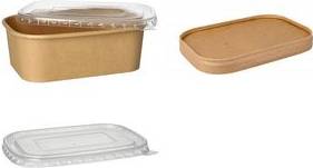 PAPSTAR Verpackungsbecher ''pure'', 500 ml, braun aus Pappe, FSC-zertifiziert, rechteckig, passende