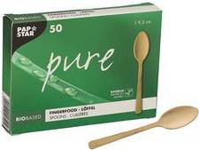 PAPSTAR Fingerfood-Löffel ''pure'', 95 mm, natur aus Bambus, biologisch abbaubar und kompostierbar,