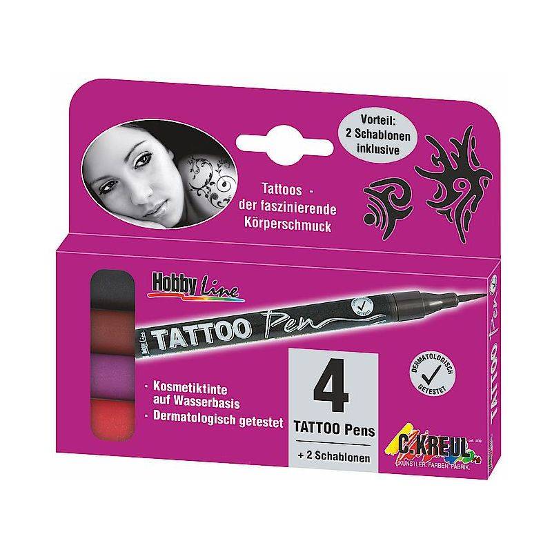KREUL Tattoo Pen, 4er-Set