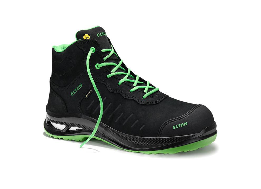 Sicherheitsstiefel STEWART XXG Pro GTX black-green Mid ESD S3S HI CI, Gr. 39