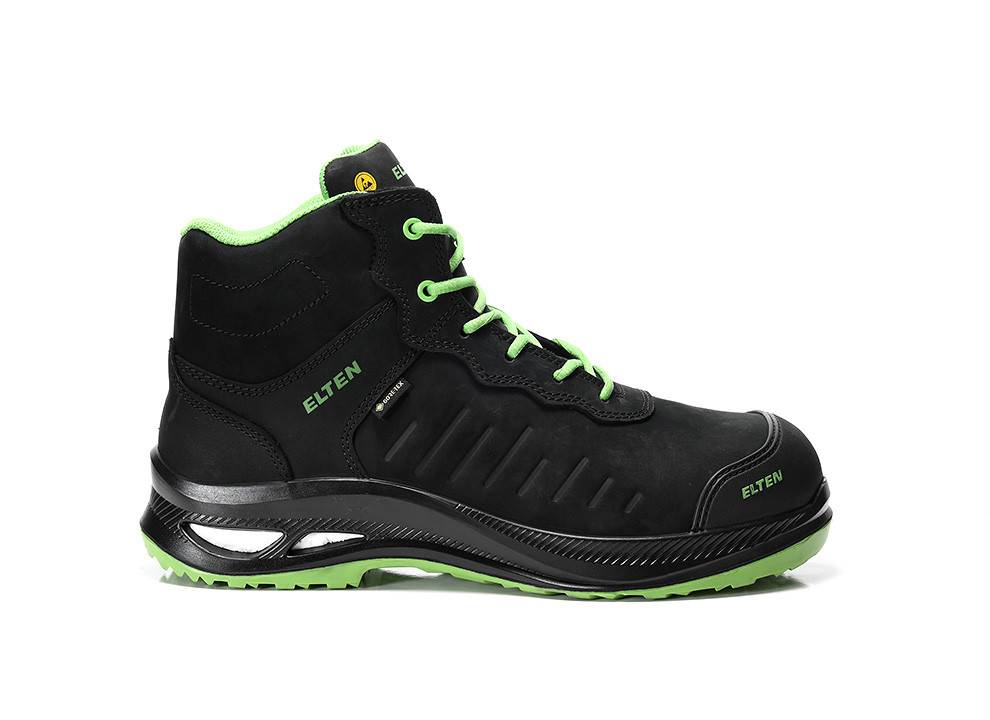 Sicherheitsstiefel STEWART XXG Pro GTX black-green Mid ESD S3S HI CI, Gr. 39
