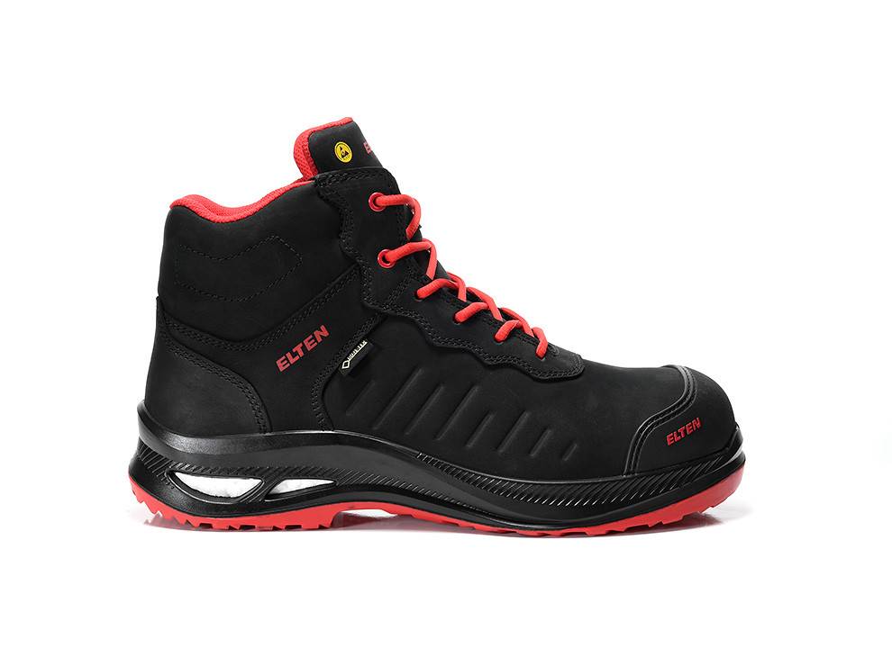 Sicherheitsstiefel STEWART XXG Pro GTX black-red Mid ESD S3 HI CI, Gr. 48