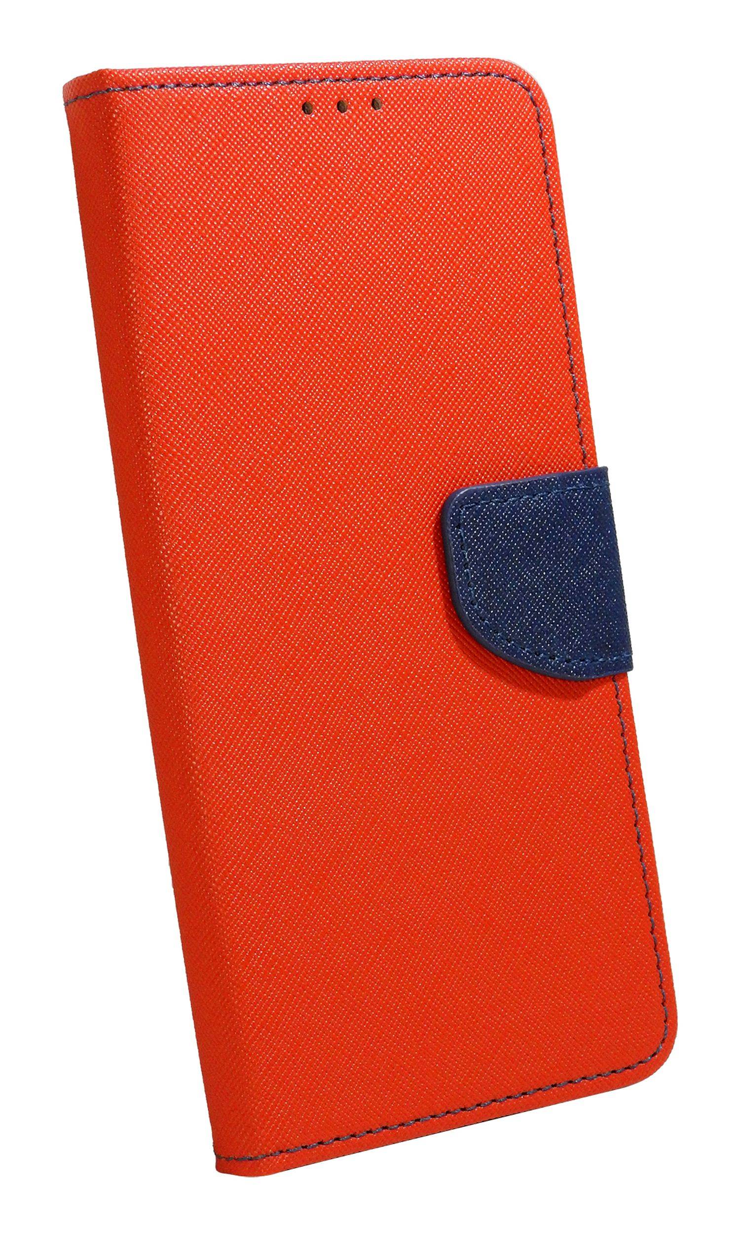Buch Tasche "Fancy" kompatibel mit SAMSUNG GALAXY S23 ULTRA (SM-918B) Etui mit Standfunktion, Kartenfach Rot-Blau