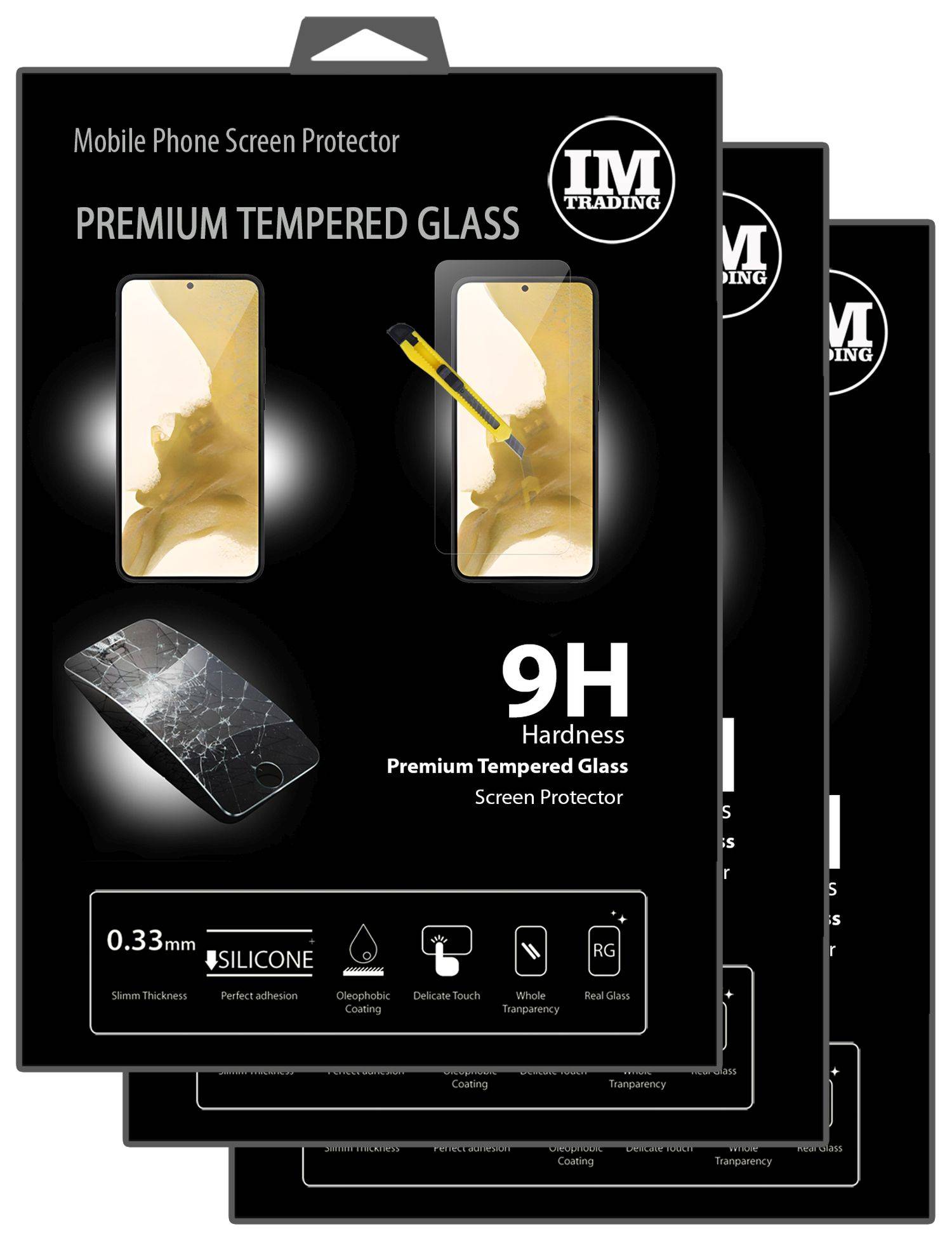 3X Panzer Schutz Glas 9H Tempered Glass Display Schutz Folie Display Glas für SAMSUNG GALAXY S23 PLUS (SM-916B)