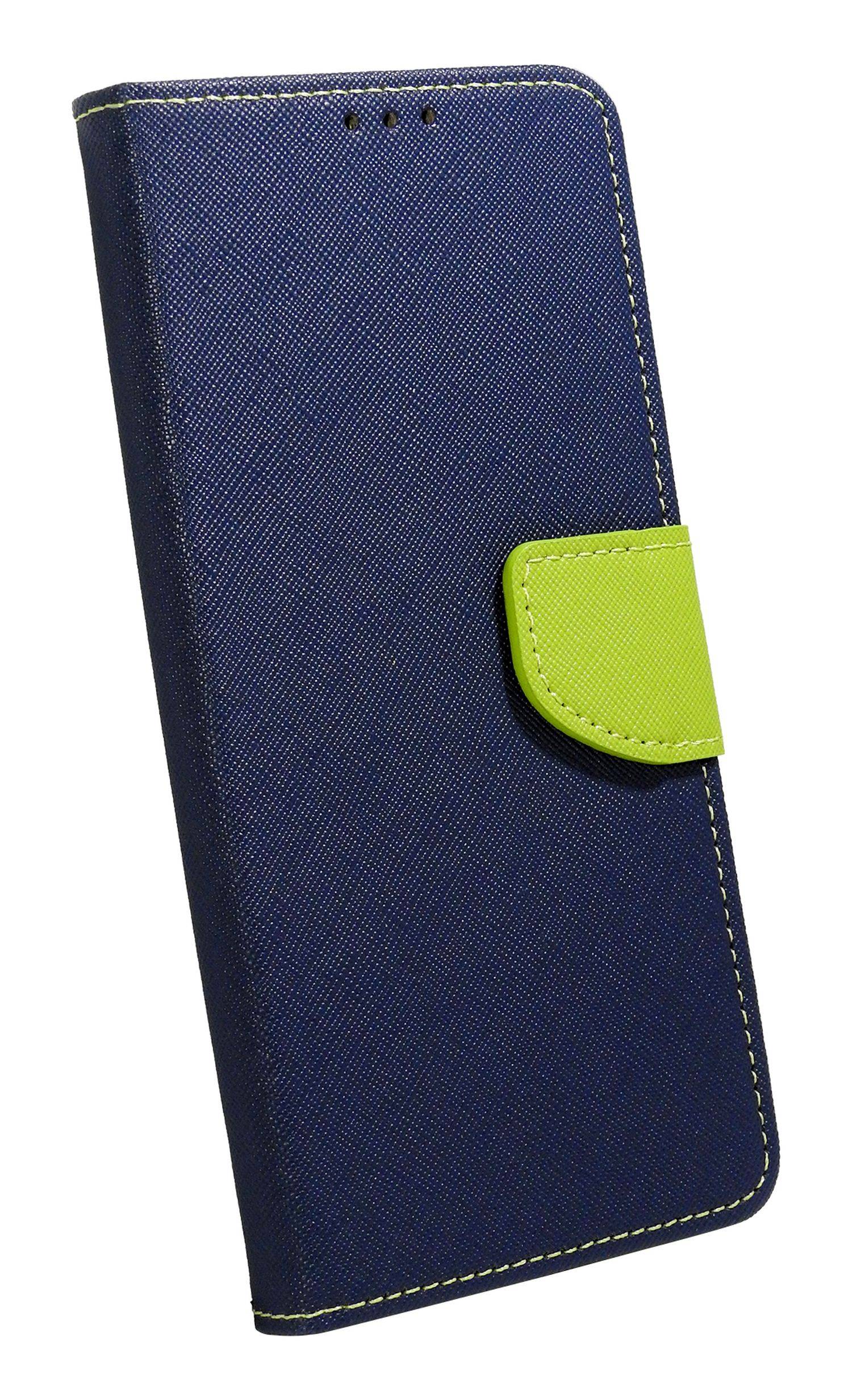 Buch Tasche "Fancy" kompatibel mit SAMSUNG GALAXY S23+ (SM-916B) Etui mit Standfunktion, Kartenfach Blau-Grün