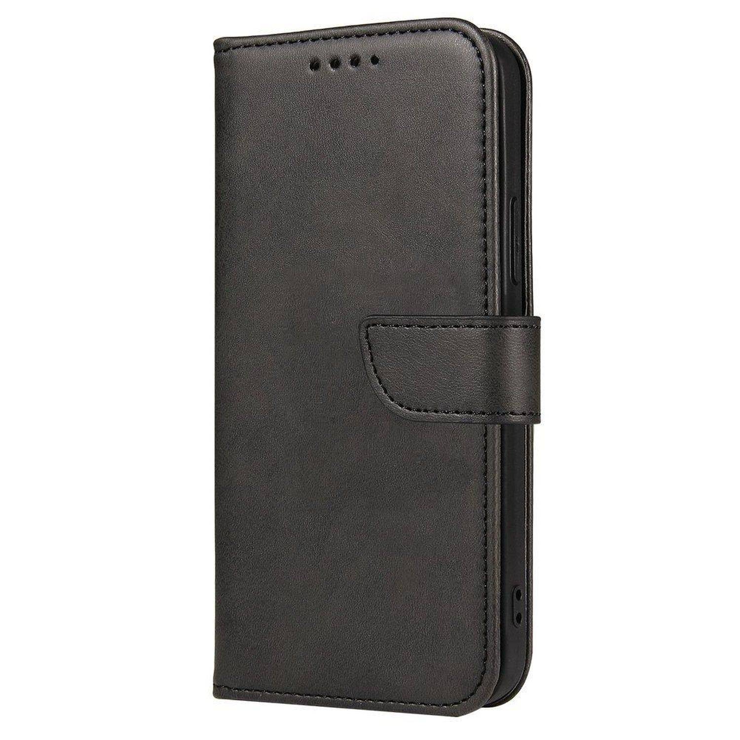 Magnet Case Buch Schutzhülle aufklappbare Hülle Standfunktion kompatibel mit Samsung Galaxy A54 5G Schwarz