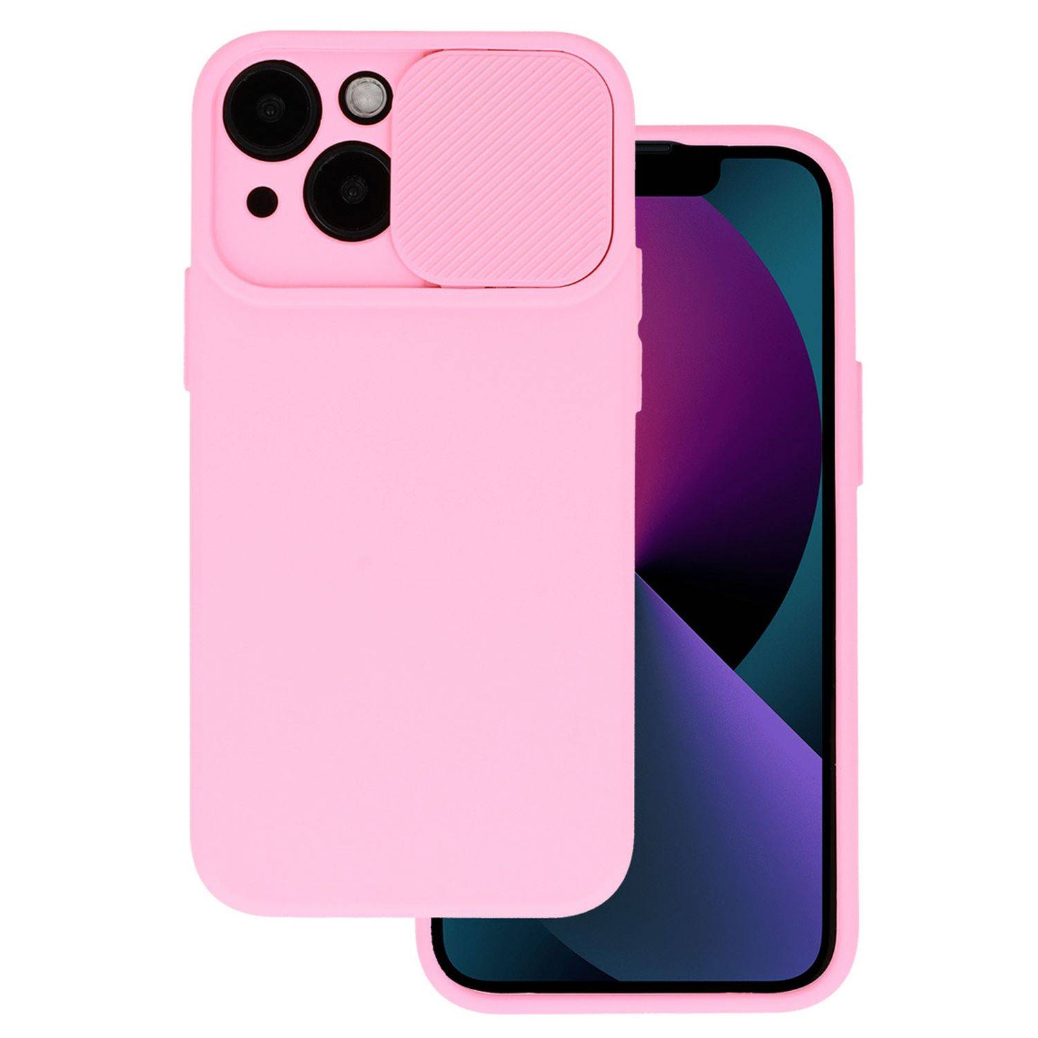 CamShield Silikon Case Schutzhülle mit Kameraschutz kompatibel mit Samsung Galaxy S23 (S911B) Rosa