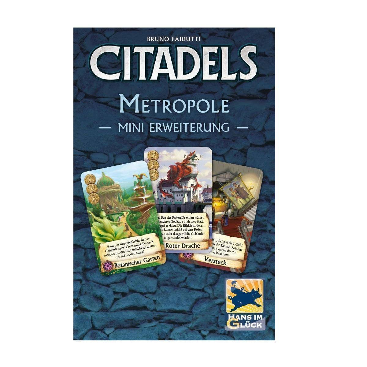 Citadels: Metropole, Kartenspiel, für 2-8 Spieler, ab 10 Jahren (DE-Erweiterung)