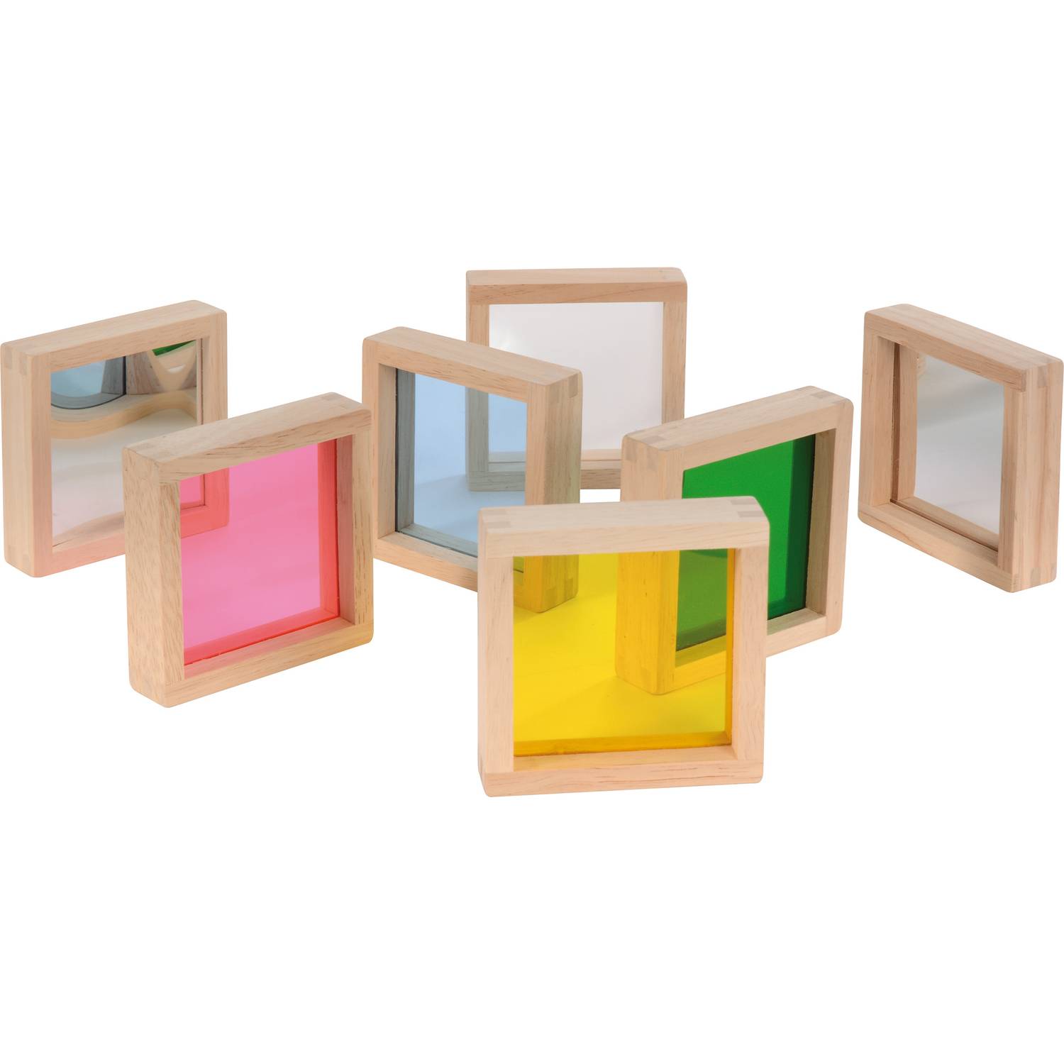 EDUPLAY 120785 Blocks bunt und Spiegel 7er Set
