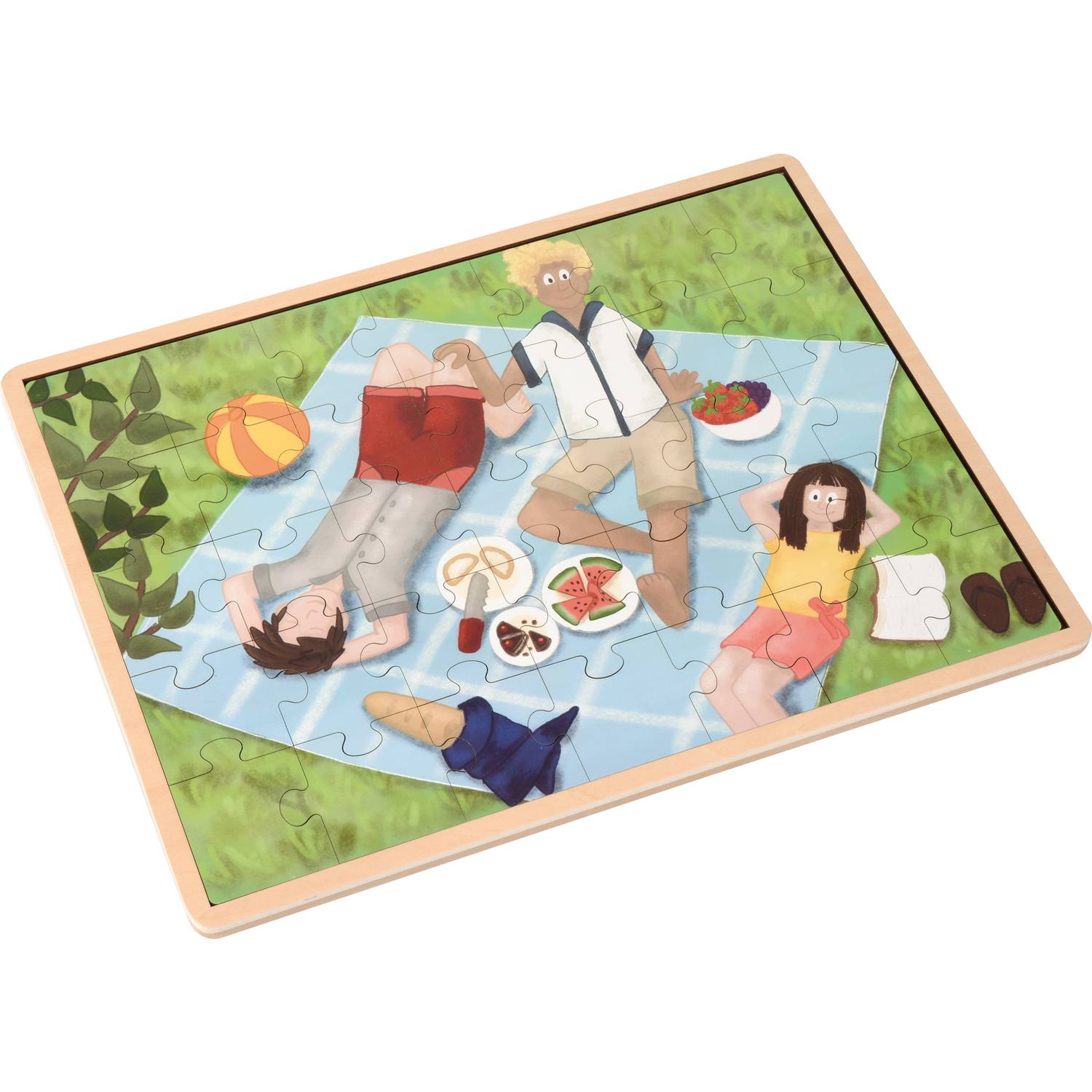 EDUPLAY 120790 Puzzle Picknick Er und Er Familie