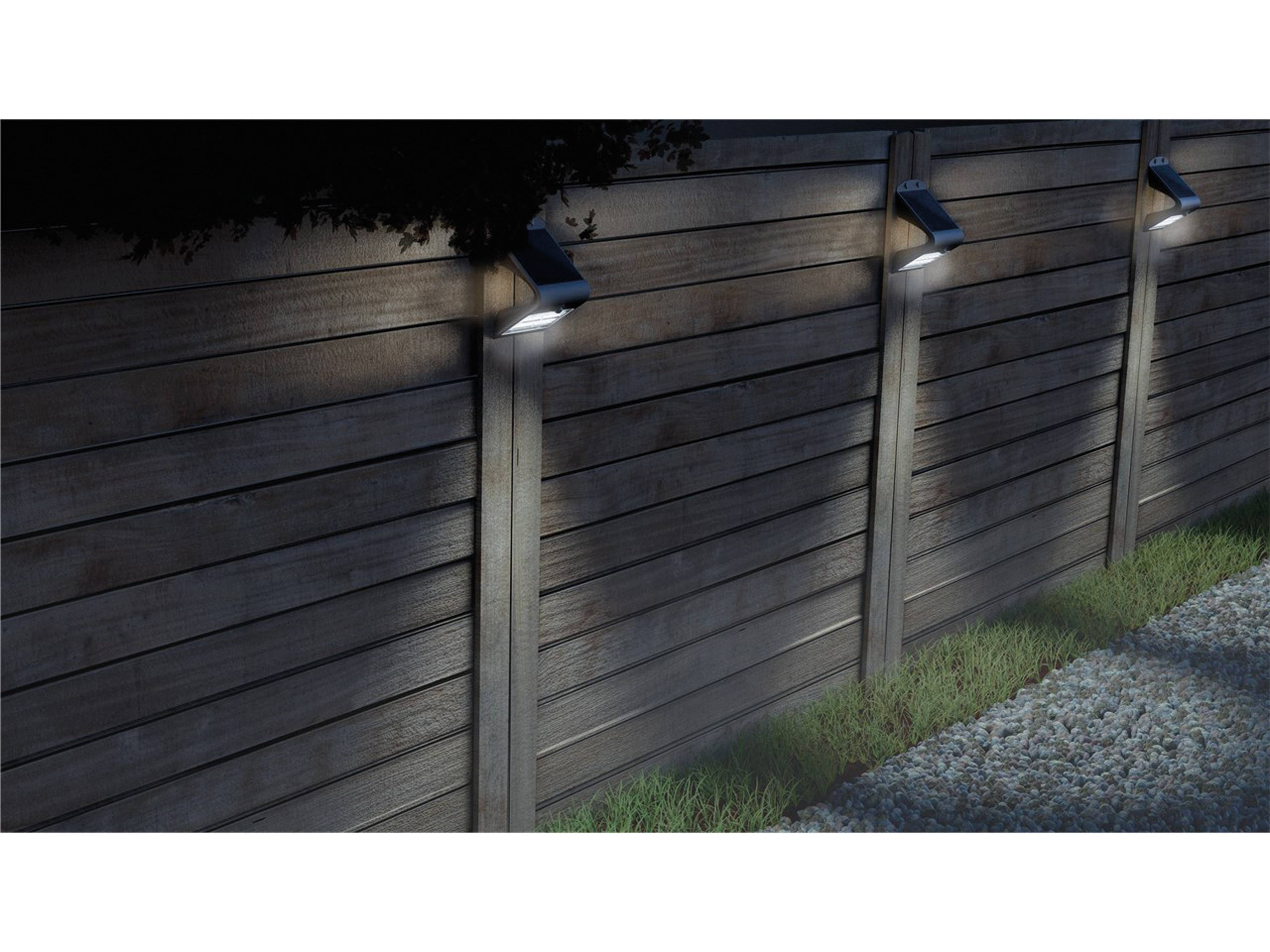 GOOBAY Solar LED-Wandleuchte mit Bewegungsmelder, 3,2 W, schwarz