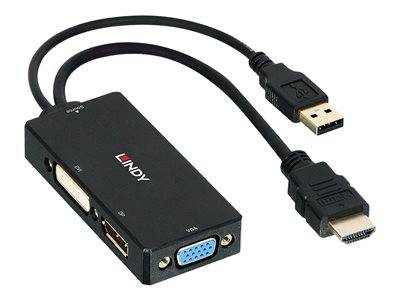 LINDY HDMI an DP/DVI/VGA Konverter Audio, Video, Display & TV Optionen & Zubehör Videoadapter &